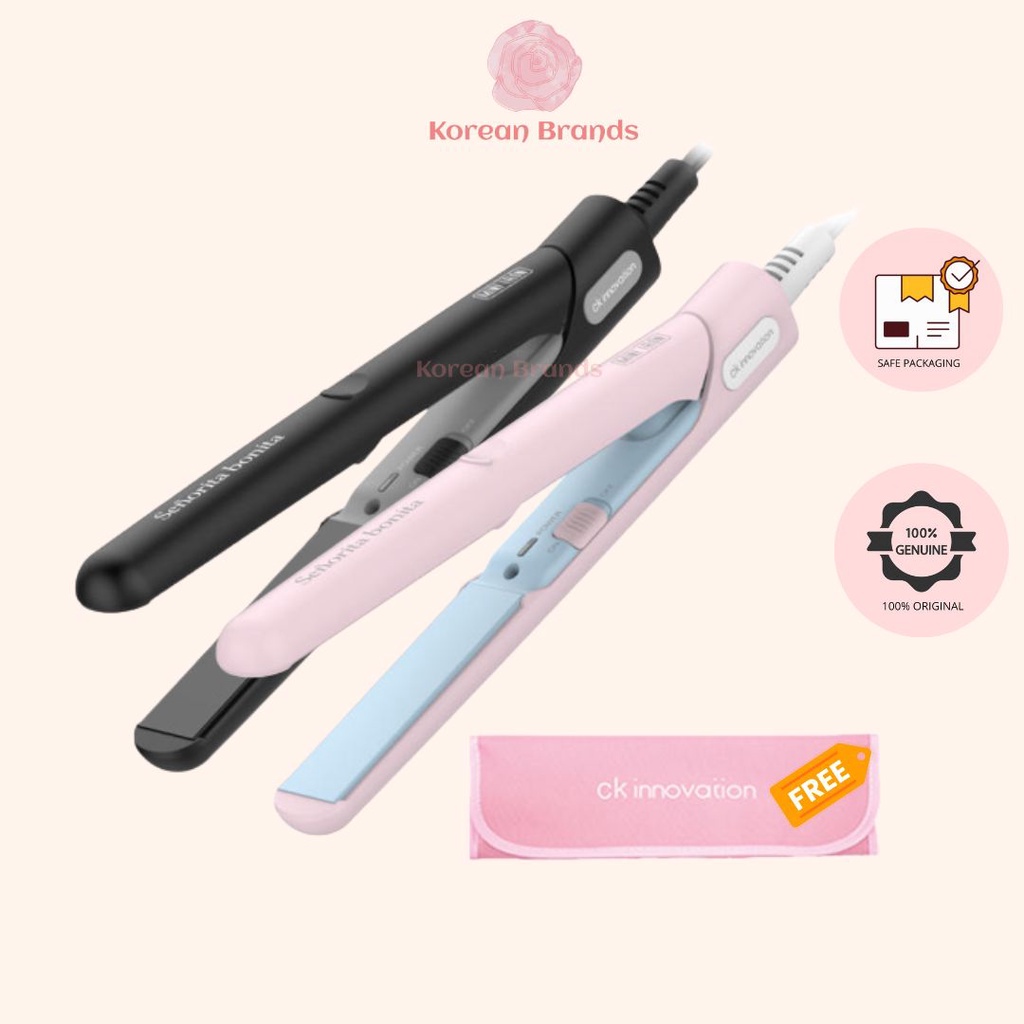 Senorita Bonita Mini Hair Straightener Catokan Mini Flat Iron CKI CK Inovation for hair (FREE HEAT RESISTANT POUCH)