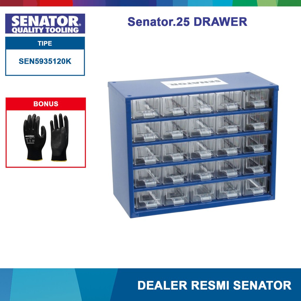 Senator SEN5935120K 25 DRAWER SMALL PARTS STORAGE CABINET