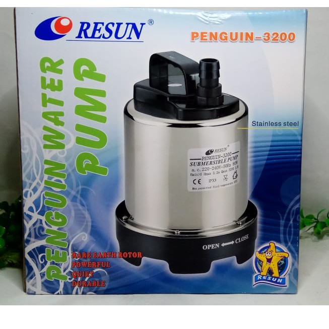 RESUN PENGUIN 3200 / WATER PUMP CELUP KOLAM STAINLESS STELL
