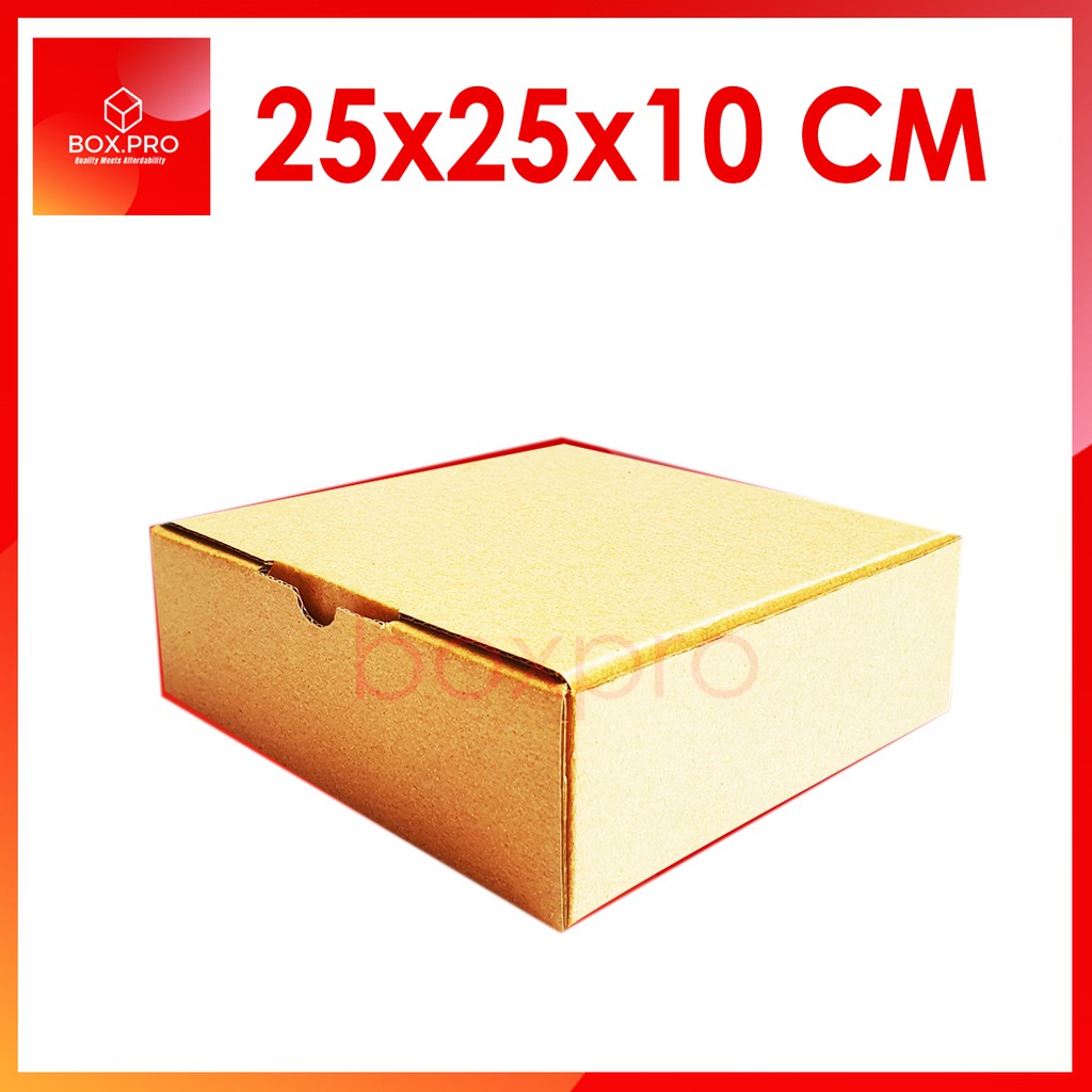 

Kardus Dus 25x25x10 cm (ECER) DieCut Box pizza Kotak Packing Baju Makanan Hijab Kue hampers