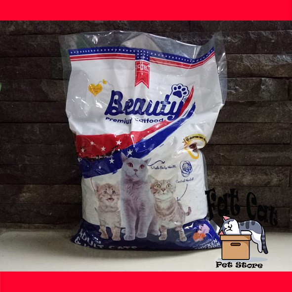 Makanan kucing BEAUTY Makanan Kucing Premium Repack 1kg