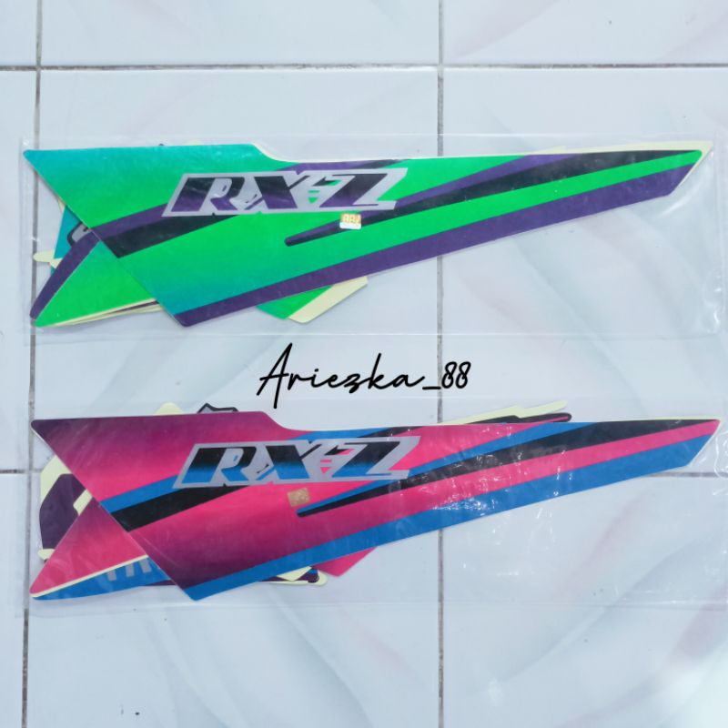 Striping RXZ 1997 / stiker bodi motor rxz 97 hijau merah
