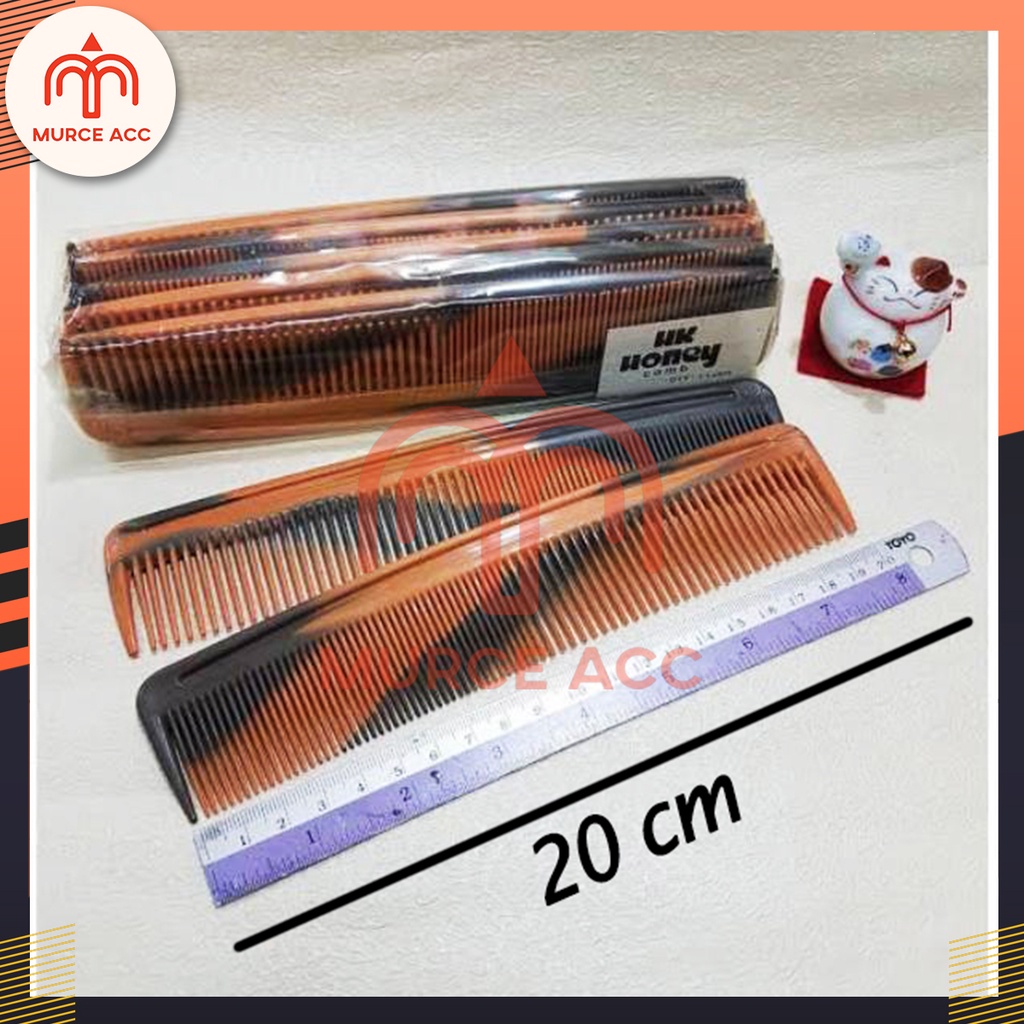 Sisir Rambut Jadul Coklat / Sisir Saku / Sisir Gagang Plastik