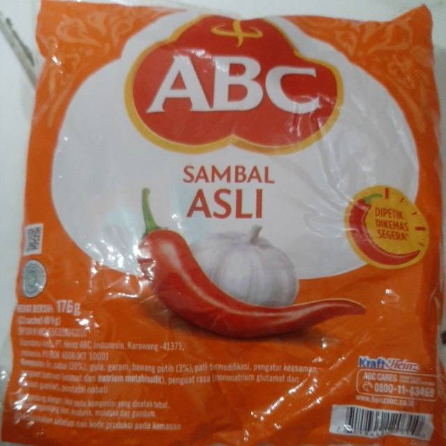 

ABC SAMBAL ASLI 176g PER PACK