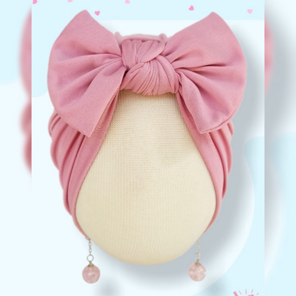 Turban Kupu Pom-pom Anak | Turban Bayi | Turban Anak