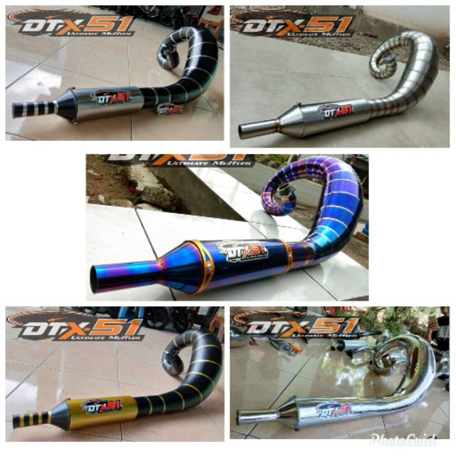 Knalpot ori dtx-51 model lobster pemakean rx-king