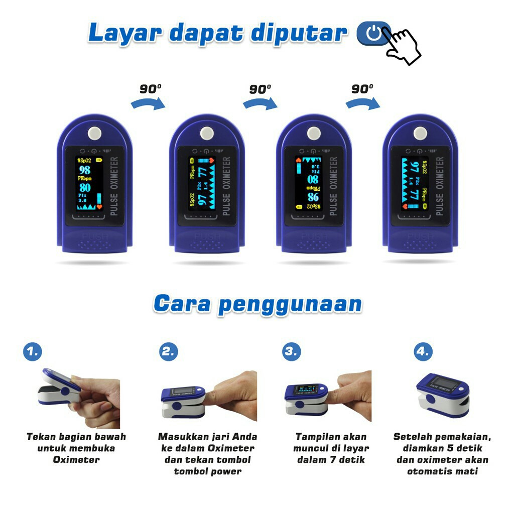 Murah Oxymeter Oksimeter Fingertip Pulse Oksigen Meter SpO2