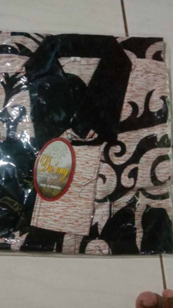 Kemeja Batik Pria Lengan Panjang Hitam Manis M L Xl Xxl