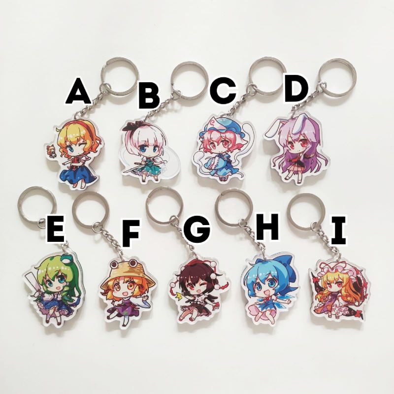 Keychain Touhou Project 2 Game Gantungan Kunci Ganci Akrilik Merchandise