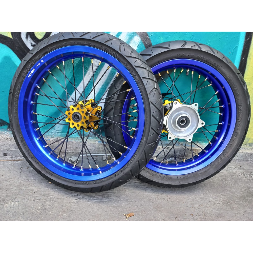 Supermoto Crf150L 250 300 Ring 17 Velg Biru