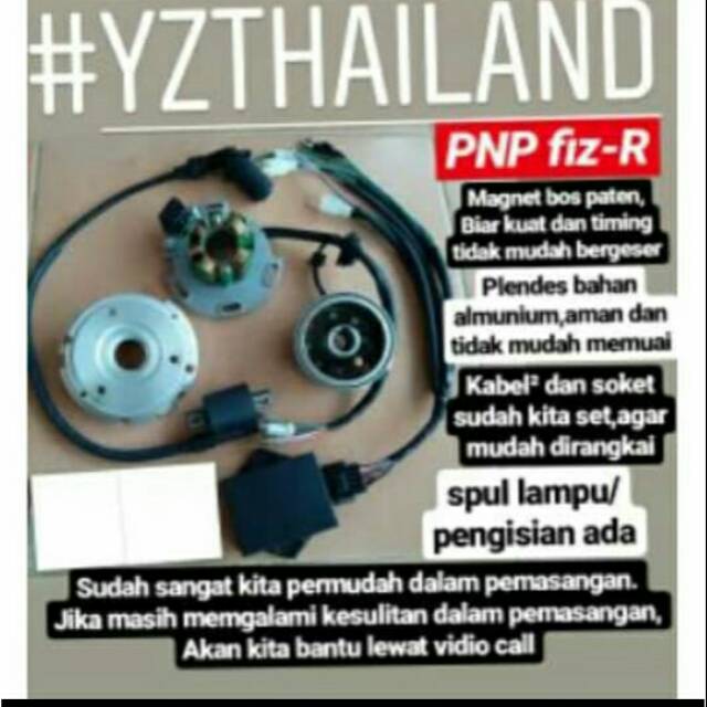 Pengapian Racing YZ Thailand PNP FIZ-R Magnet CDI Spul Coil Asli Import Grosir