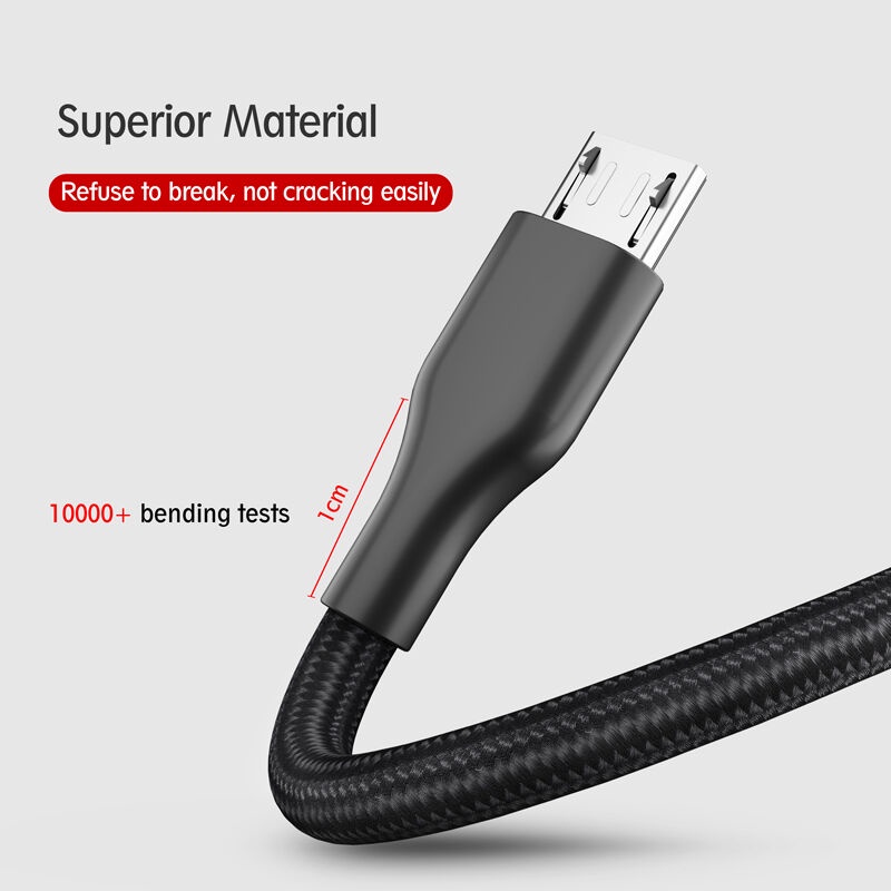 JOYSEUS Kabel Data Cable Data Micro USB JOYSEUS 100 JM Nylon Braided Black