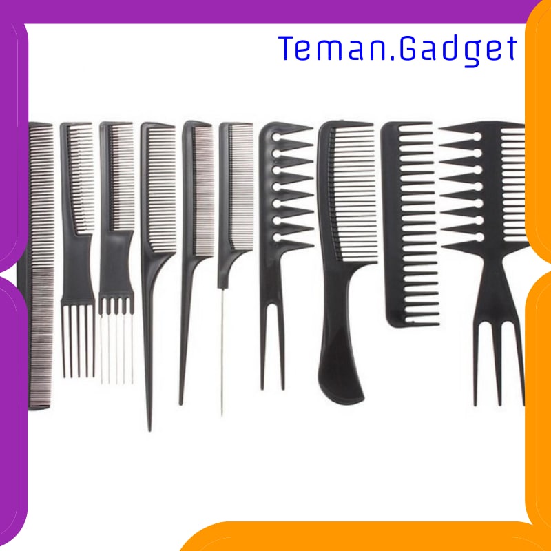 TG-FE161 SISIR RAMBUT SALON HAIR COMB 10 SET - YS-254