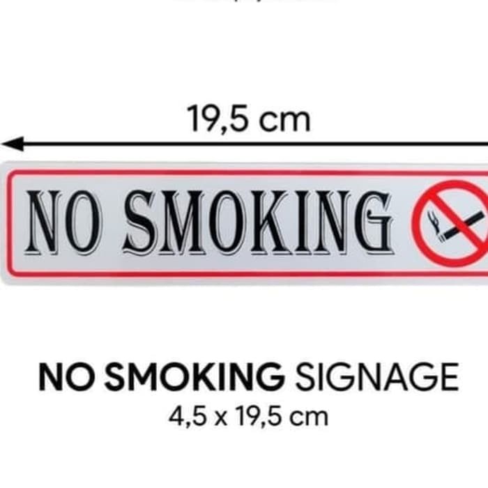 

STIKER SAFETY LABEL SEMI PLAT SIGN K3 NO SMOKING 4.5X19.5