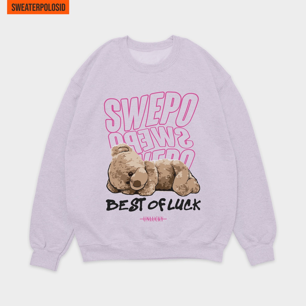 SWEATERPOLOSID Basic Sweater Swepo Best of Luck M-XXL (Pria & Wanita)-LAVENDER