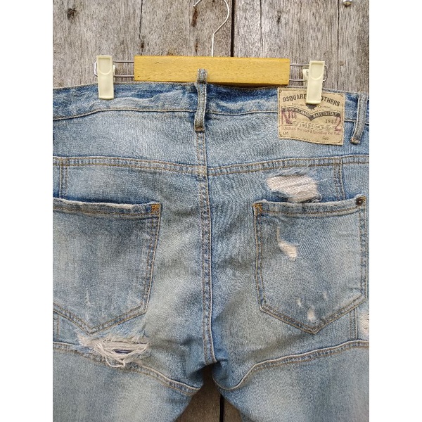 dsquared2 biker ripped distressed slim jeans size fit 35 second original preloved