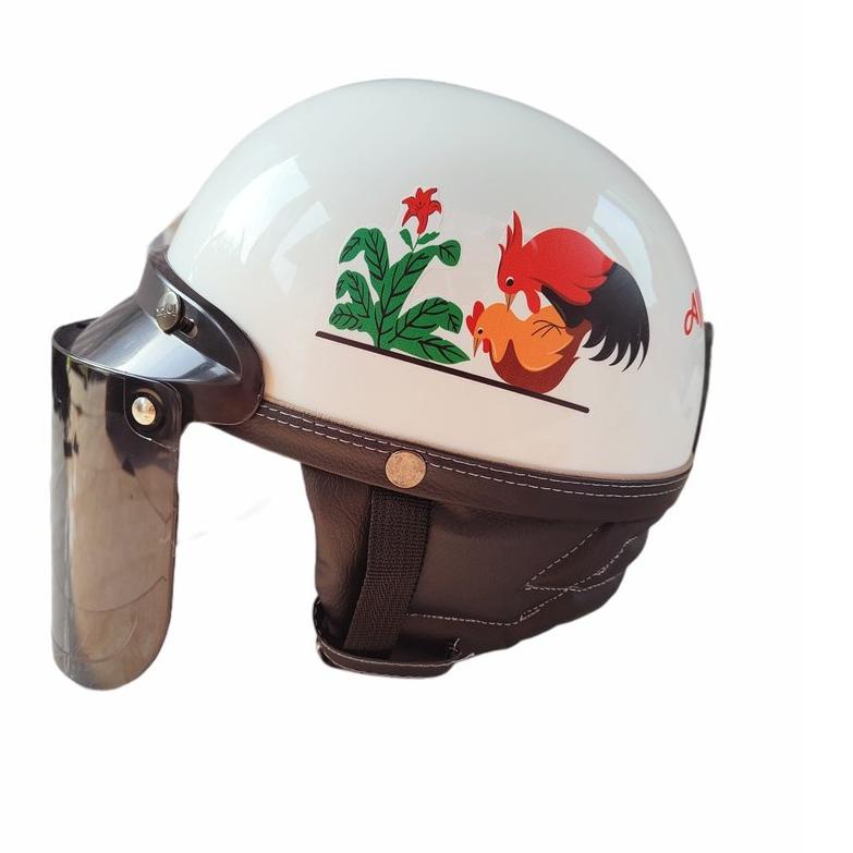 Recomended.. Helm Chip Motif Ayam Jago Kawin