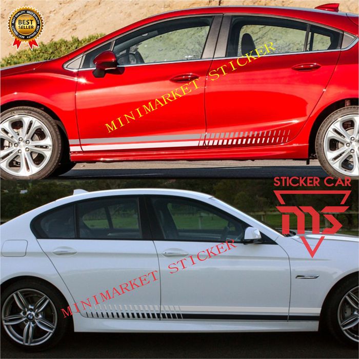 STICKER STIKER BRIO AYLA AGYA SIRION ETIOS MINIMALIST - Merah Elegan