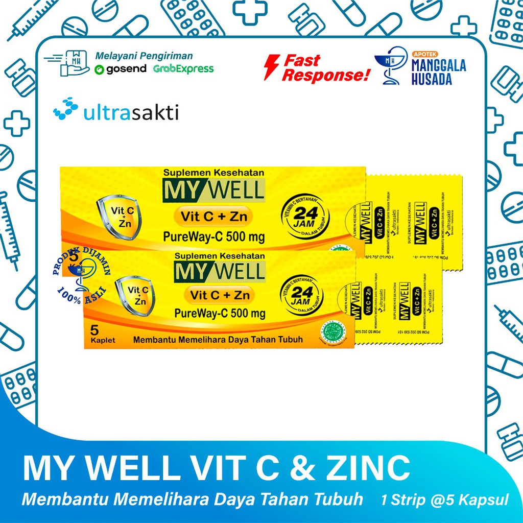 MY WELL VIT C PLUS ZN 1 BOX 12 AMPLOP @ 5 KAPLET