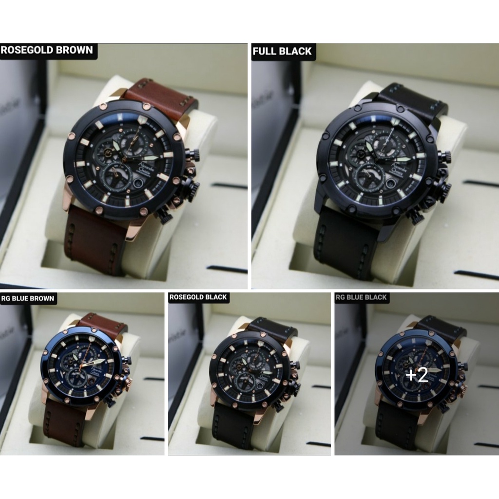 Alexandre Christie AC6564 Original Jam Tangan Pria Tali Kulit