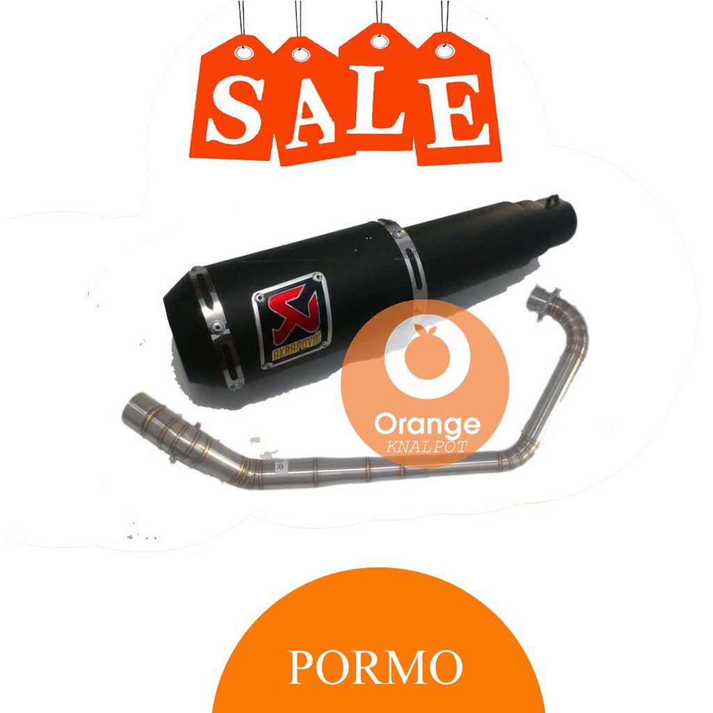 Knalpot Racing Fullcacing Akrapovic GP M1 Black Byson/Scorpio / Mx king/ Jupiter MX 135 New/ Old