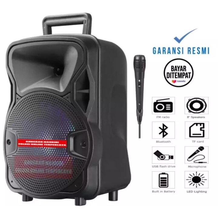 Murah Habis......COD SALON BESAR MP3/MP4 SPEAKER FORTABLE KAROKE BLUETOOTH LINE IN MEGA BASS POLYTRO