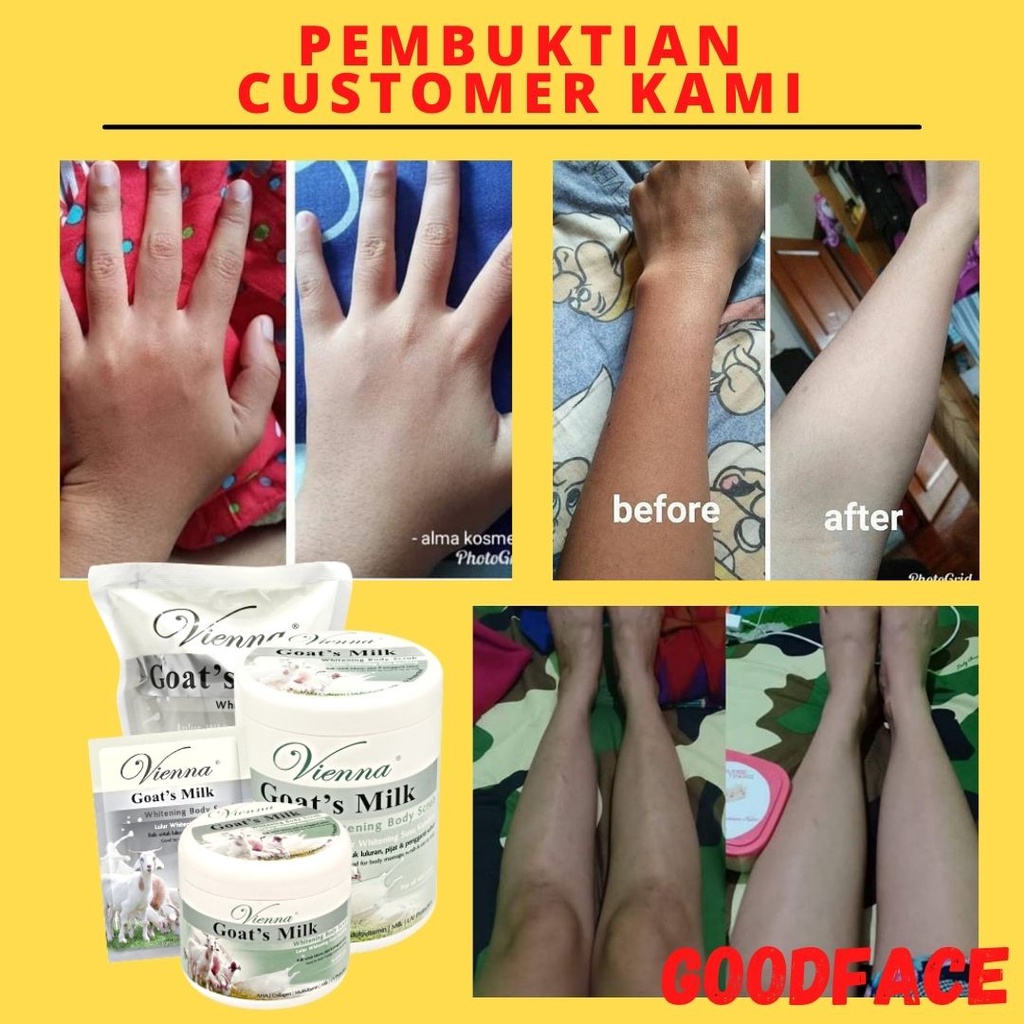 VIENNA LULUR WHITENING BODY SCRUB 1000ML BPOM PEMUTIH BADAN LULUR BADAN PEMUTIH BADAN PERMANEN