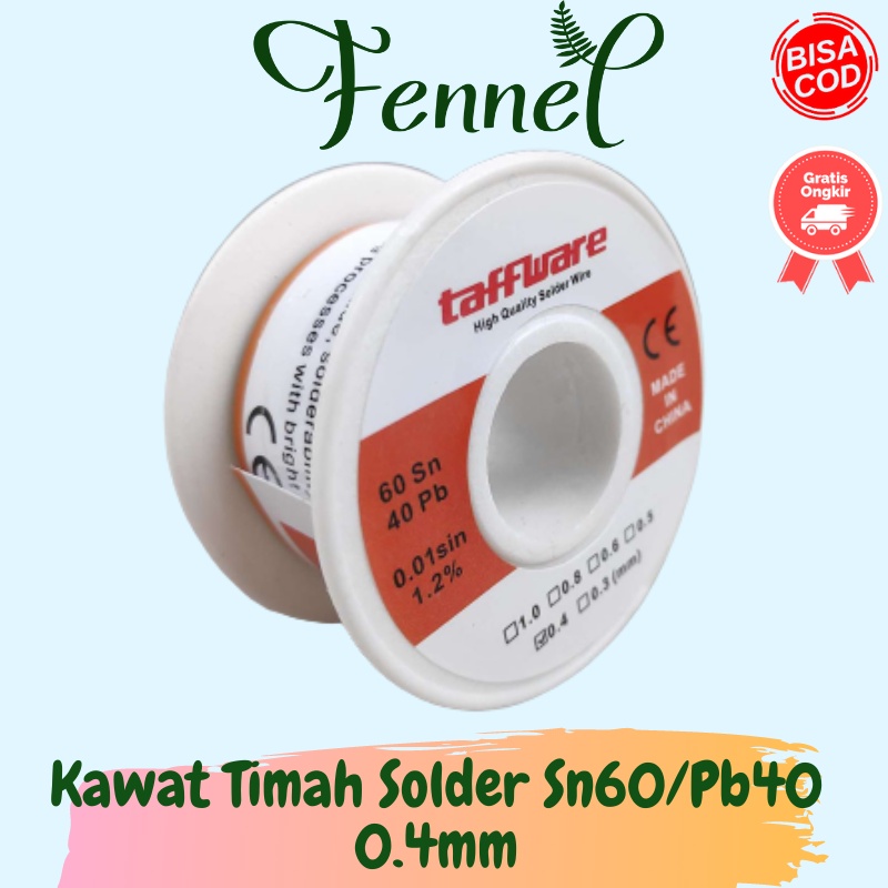 Timah Kawat Solder Sn60/Pb40 0.4mm