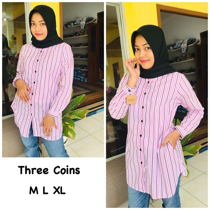 15.Tunik Pink Coklat