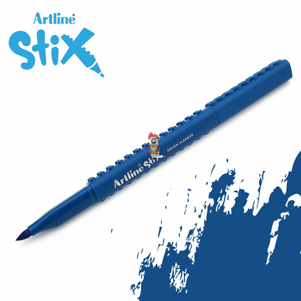 

Artline Stix Brush Marker - Royal Blue / Brush Pen