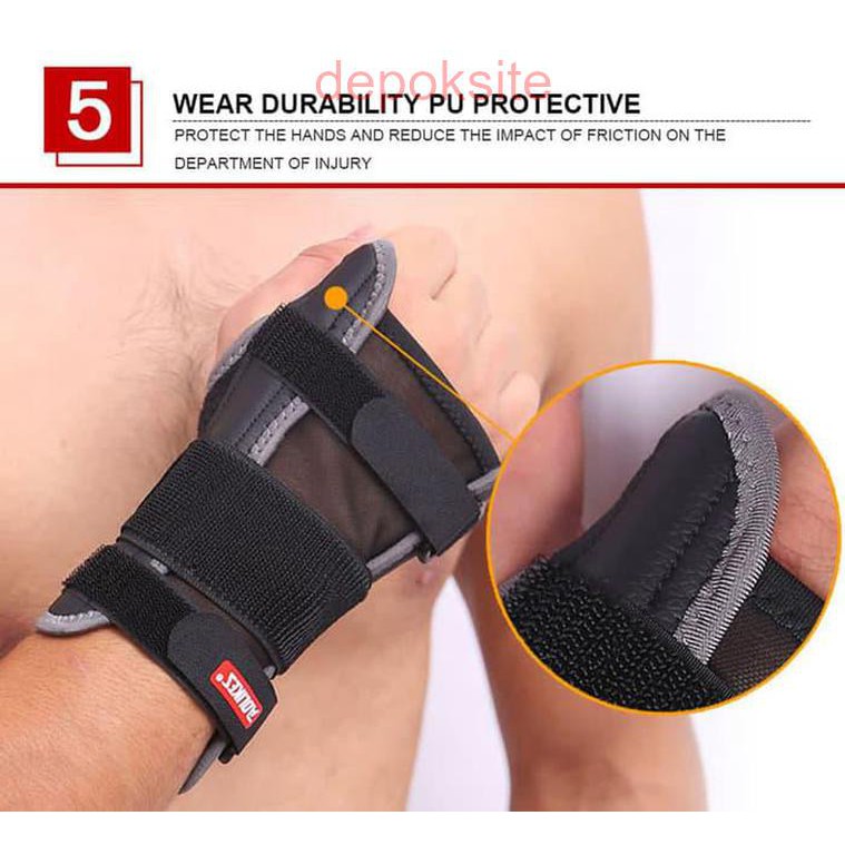 1Pcs AOLIKES 1680 Pelindung Cedera Penyangga Lengan Tangan Hand Wrap Wrist Bracer Splint Support