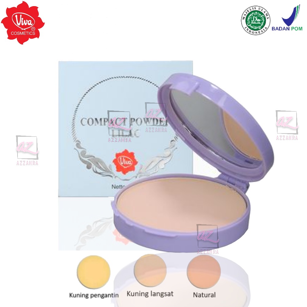 Viva Compact Powder Lilac | Bedak Padat Lilac 19gr