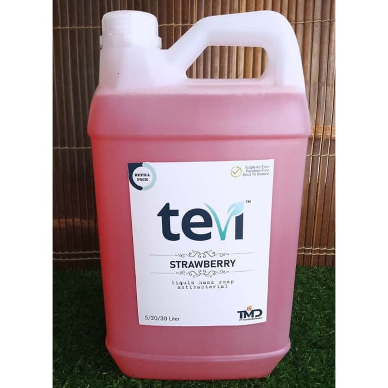 TEVI - Sabun Cuci Tangan Antibakteri / Handsoap - STRAWBERRY 5 Liter