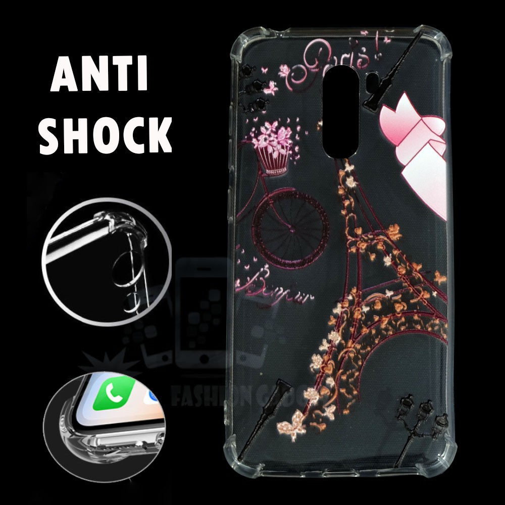 ANTI CRACK Xiaomi Pocophone F1 Case Anti Shock Poco F1 Casing Anti Crack Softcase Motif Silikon Poco