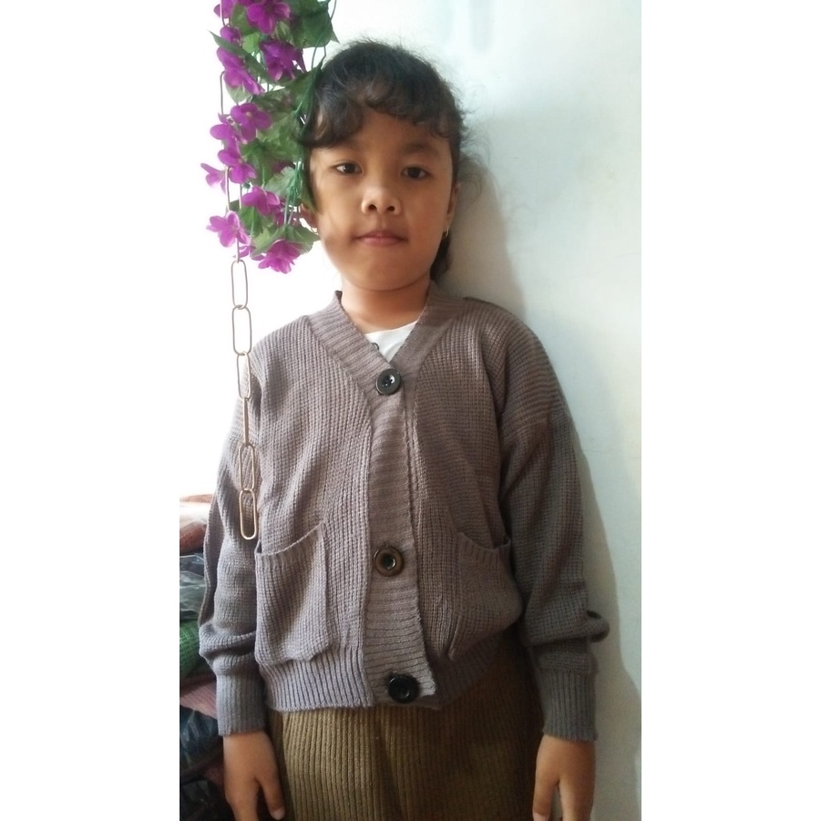 Anisa Cardigan Anak Perempuan 3-8 Tahun Tangan Panjang / Cardigan Rajut Anak tanggung