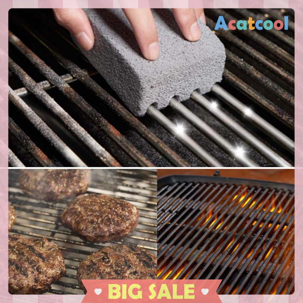 Pumice Stone BBQ Brush Barbecue Mesh Griddle Cleaning Brushes Grill Brick