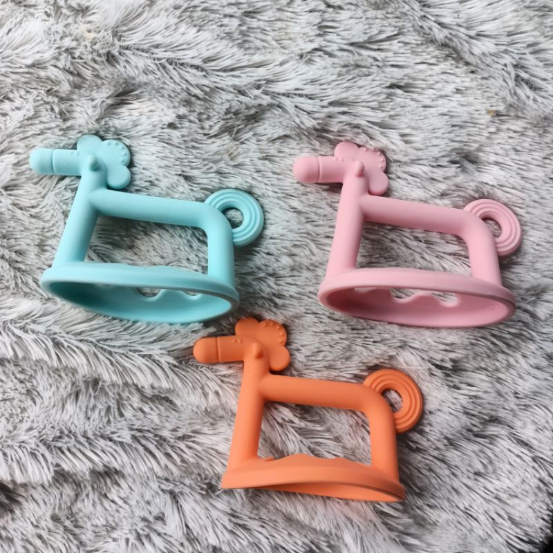 Mainan Gigitan bayi bahan silicone bentuk KUDA