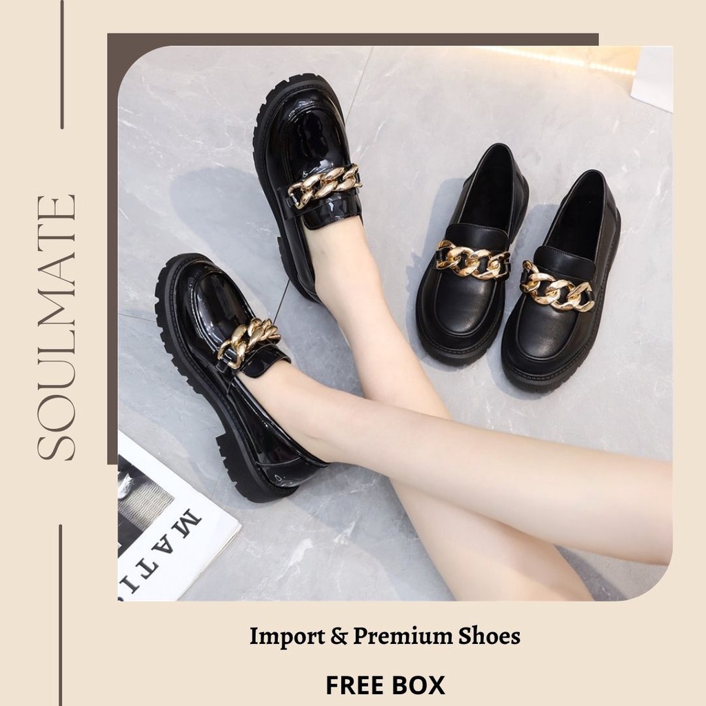 SOULMATE SM-012 Sepatu Loafers/Oxford Wanita Fashion Import Premium Quality