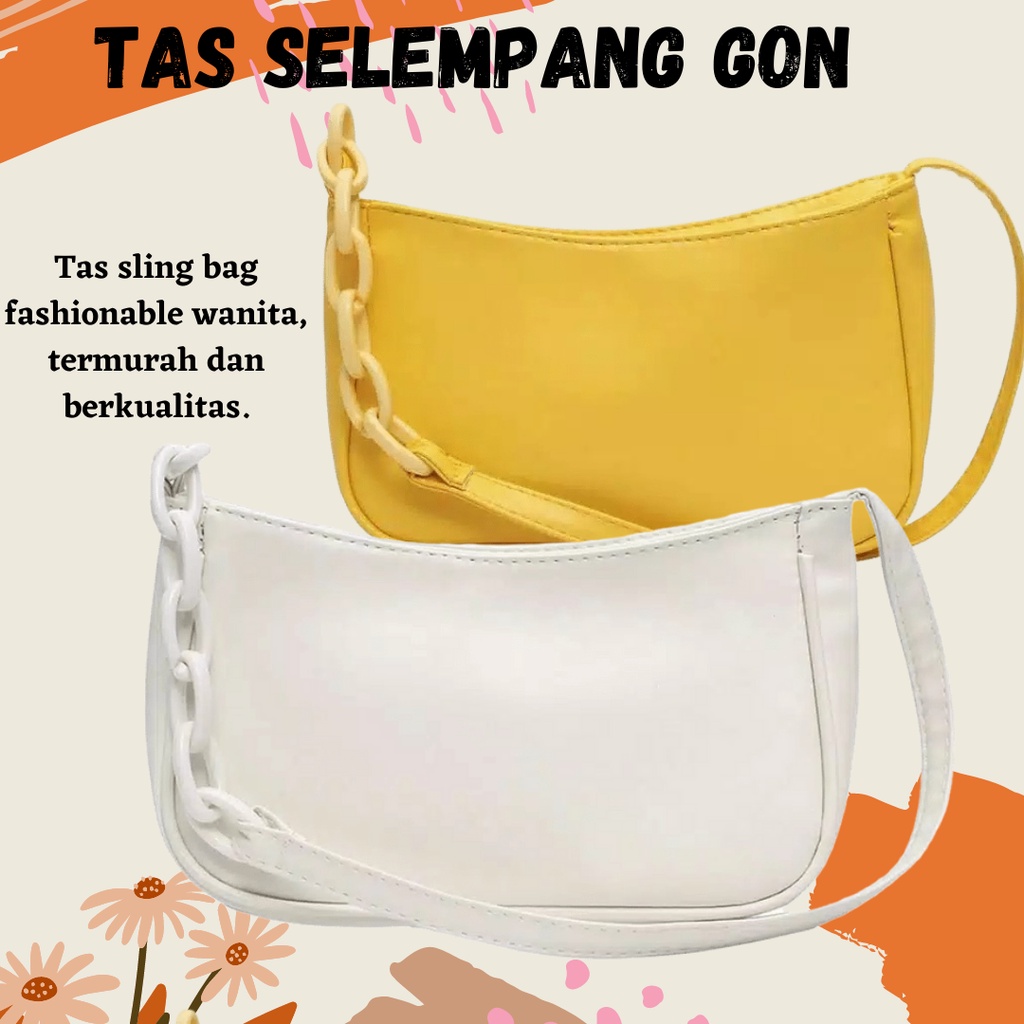 BAYAR DI TEMPAT (COD) TAS SELEMPANG GON WANITA KUNING