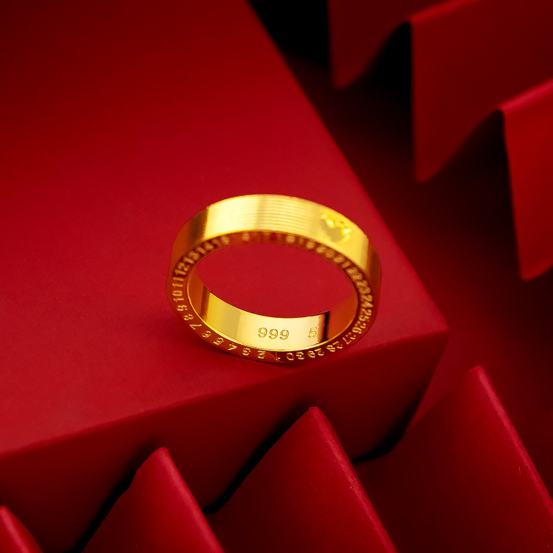 Cincin Bentuk Hati Bahan Lapis Emas Ukuran 520 Untuk Pasangan