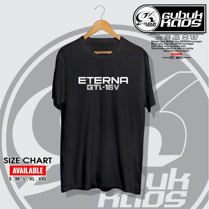 BAJU KAOS / TSHIRT LOGO FONT MITSUBISHI ETERNA GTL-16V - GUBUK.KAOS