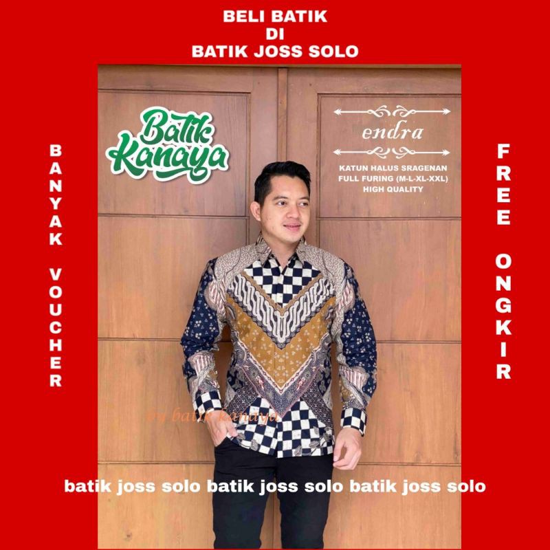 Endra Kanaya batik Kemeja Batik Pria Lengan Panjang Baju Batik Pria Lengan Panjang Batik Solo