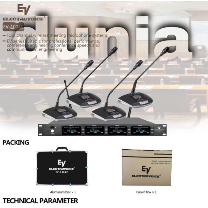 Microphone Wireless Podium Electro Voice EV 1004C Original ElectroVoice EV1004C