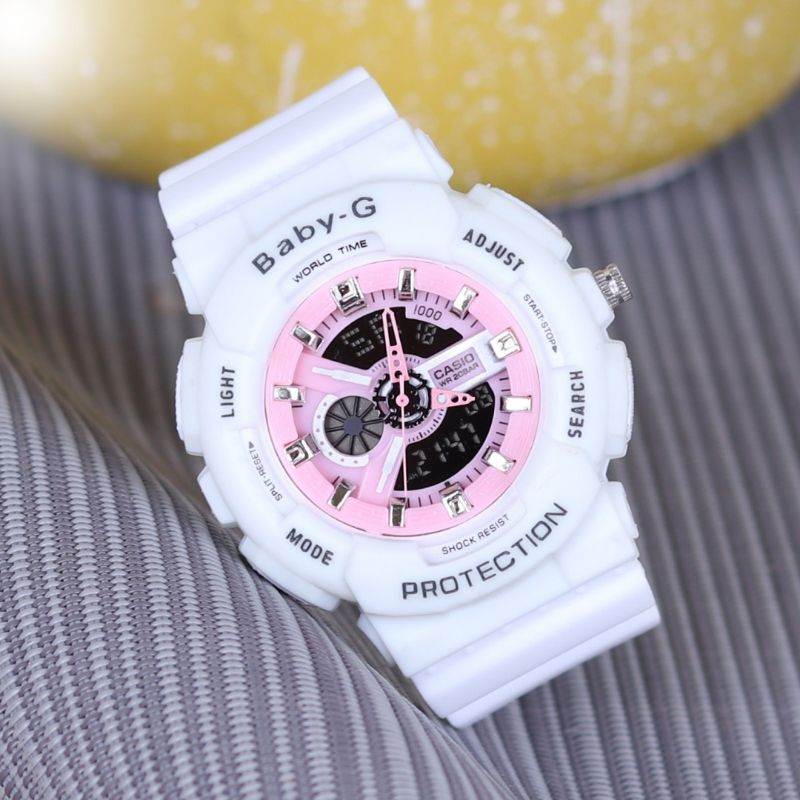 Jam Tangan Wanita Sporty Casio Baby-G BGA 110 Strap Kilat Jam Tangan Cewek Digital Anti Air