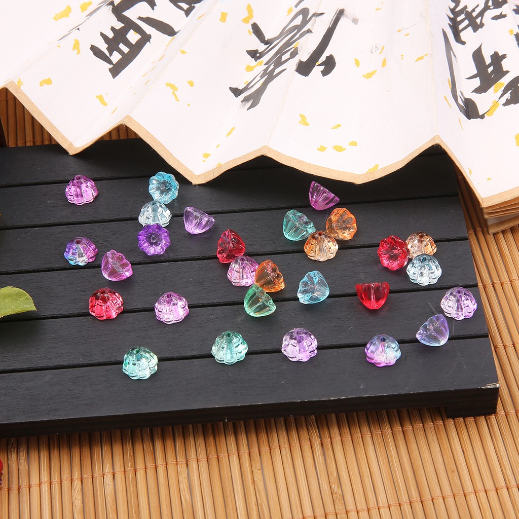 10 PCS 10x7mm Glass Lotus Beads Colored Glass Beads For Handmade Jewelry DIY Jewelry Craft Accessories Handmade Supplies