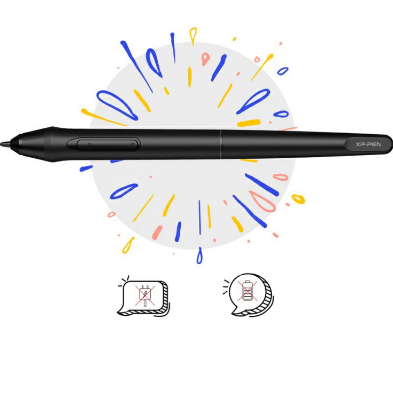 XP-Pen Deco Mini4 Graphics Digital Drawing Tablet for PC Mac Android with Passive Pen P05D - Black