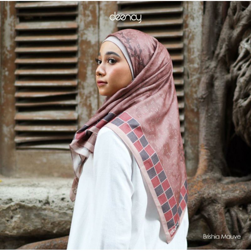 KERUDUNG DEENAY BRISHIA MAUVE ORI 100%