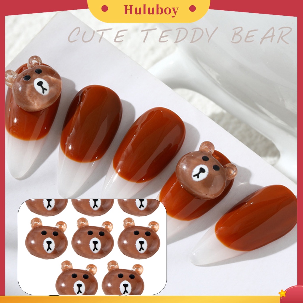 Huluboy Huluboy♡ 8pcs / Kantong Aksesoris Dekorasi Nail Art Universal Bahan Resin