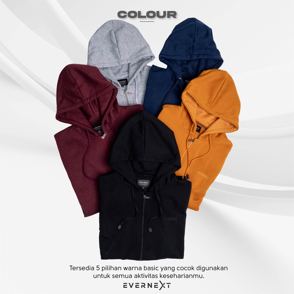 Hoodie Zipper Wanita Tebal Korea Oversize Jaket Hoodie Wanita Atasan Sweater Hodie Cewek Hitam Navy Maroon Kuning Mustard Abu Misty Kekinian Original Terbaru