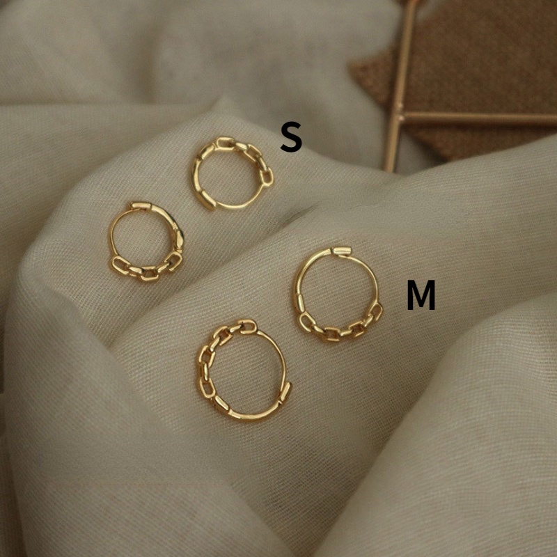 Anting Stud Rantai Bahan S925 Sterling Silver Untuk Wanita